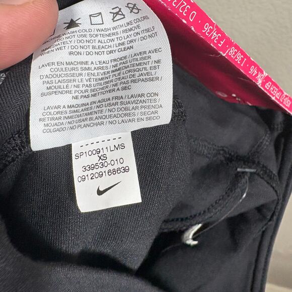 Nike Womens Size XS Dri-Fit Capri Pants Black Cotton Blend Pull On Activewear - Picture 11 of 11